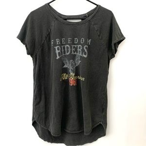 Chaser Freedom Riders Moto Back Vent Vintage Tee SZ L
